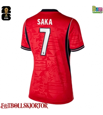 England Bukayo Saka #7 Bortatröja Dam VM 2026 Kortärmad